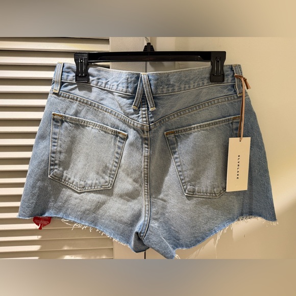 NEW 💎 SLVRLAKE NWT High Rise Denim Shorts 90s Vintage Cut Off Size 30 Made USA - Picture 6 of 12